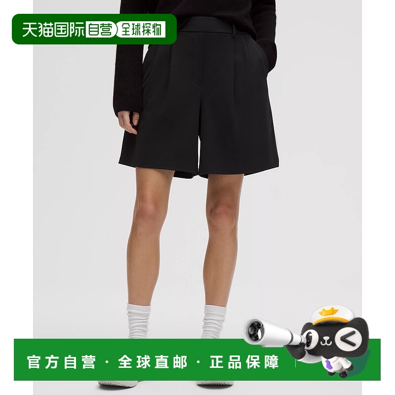 1h可退 日潮跑腿Lululemon露露乐蒙 Daydrift 7 英寸褶皱高腰短裤