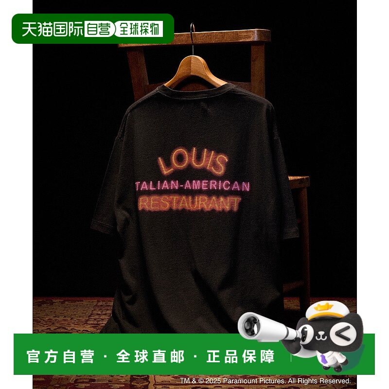 1h可退 日本直邮417 EDIFICE 男士 棉质联名God Father印花短袖T