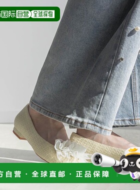 日本直邮RANDA 3E 2WAY 褶边平底女鞋 RA041BW016169 黑色单鞋