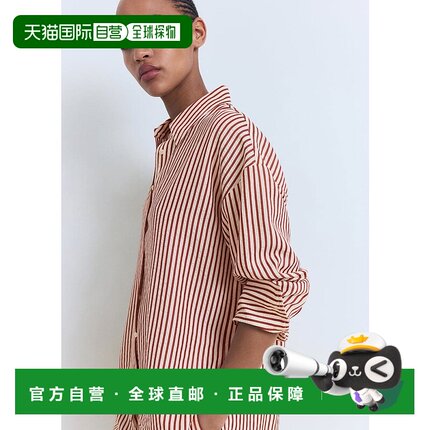 日本直邮MANGO 衬衫 [SAL MA1658EW037764]长袖条纹