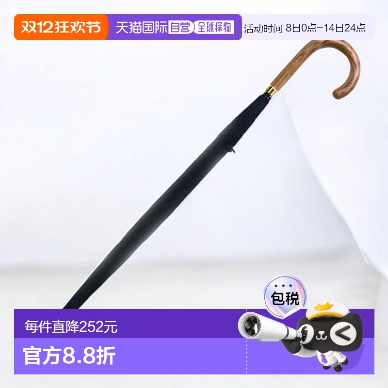 日本直邮FOX UMBRELLAS 伞 男士 GT1 LG BK 浅木纹 黑