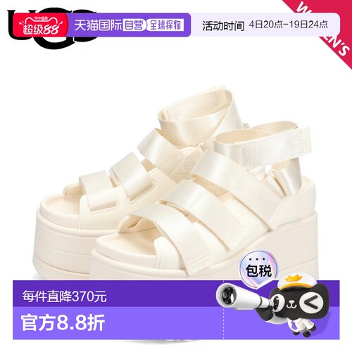 日本直邮UGG 凉鞋系带凉鞋Golden Rise女款厚底W GOLDENRISE象牙1