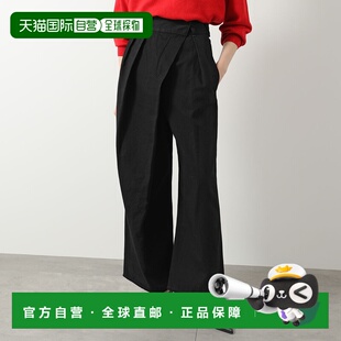 1100 饰有品牌标志尺码 黑色 女士棉质阔腿牛仔裤 日本直邮LOEWE