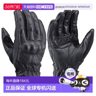 【日本直邮】Daytona摩托车骑行触控手套 真皮/M号/春夏秋适用 黑