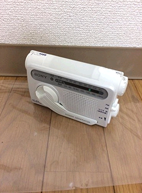 【日本直邮】Sony索尼 防灾用FM/AM便携手提收音机 白色ICF-B02(W