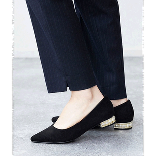 【日本直邮】Menue menue Heel Conscious Pearl Motif 高跟3女鞋