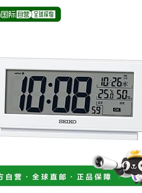【日本直邮】Seiko Clock 精工时钟 闹钟 摆钟 数字 雷达 白珍珠