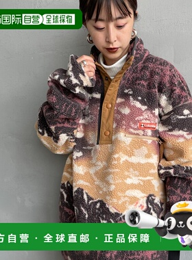 1h可退 日本直邮Columbia 男女同款 原创印花半拉链抓绒外套 1267