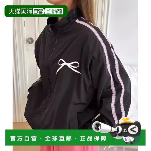 1h可退 日本直邮WEGO 女士蝴蝶结蕾丝拼接宽松夹克 DF25SP12L0001