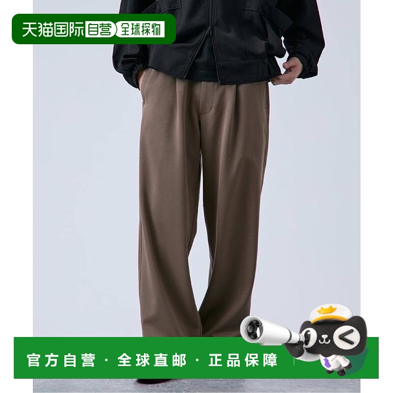 1h可退 日本直邮B.C STOCK 厚款T/R面料单褶宽松直筒西装裤