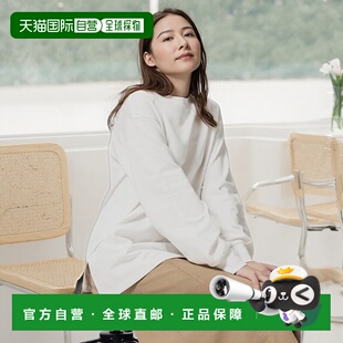 日潮跑腿GU极优 轻汗大T恤长袖 01 OFF WHITE WOMEN XS 356272