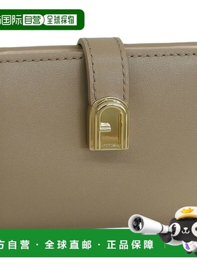 日本直邮FURLA 女士 Levante S 双折钱包米色皮革奥特莱斯WP00529