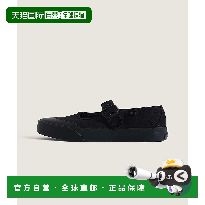 1h可退 日本直邮VANS 男女同款 黑色玛丽珍休闲鞋 经典帆布搭扣设