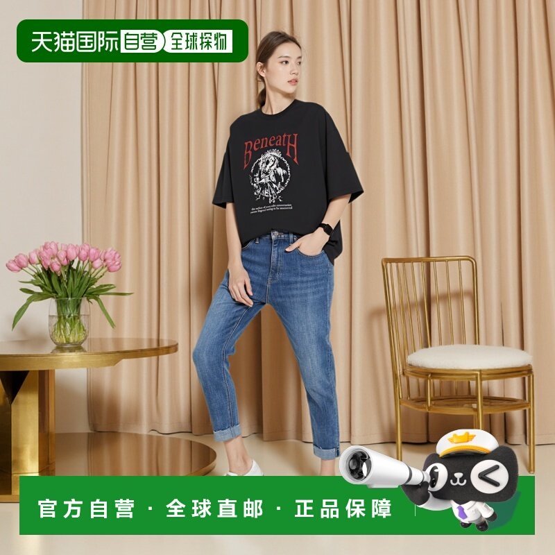 1h可退 日本直邮remer 男女同款复古印花宽松短袖T恤 RR00000044