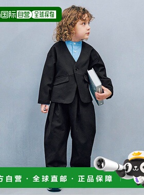 1h可退 日本直邮p.premier儿童宽松剪裁无领夹克西装套装 P177906