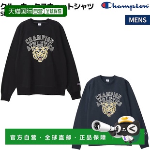 日本直邮Champion 男士圆领卫衣休闲款长袖L/S 码带品牌标志宽松C