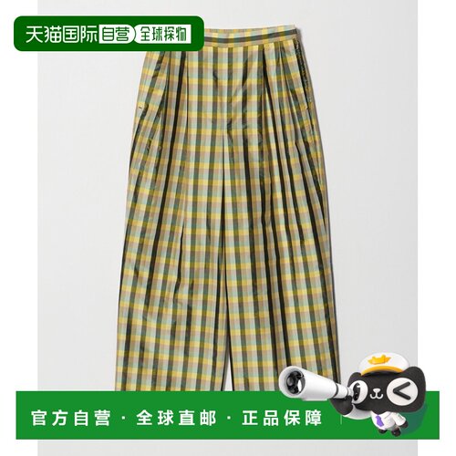 日本直邮UNITED ARROWS 女士 彩色千鸟格阔腿裤 15141620030