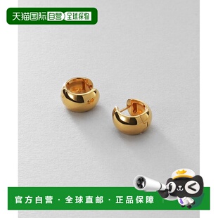 1h可退 日本直邮COCOSHNIK 女士 银质 宽式Huggy耳圈 耳针设计 金