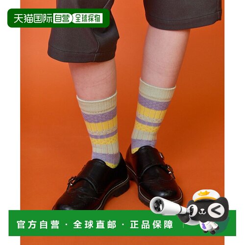日本直邮FRAPBOIS 女士 多条纹罗纹袜 B1564ZEC606【付后1h可退】
