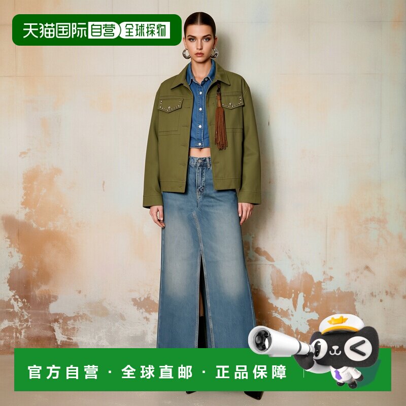 1h可退 日本直邮Carhartt WIP 女装 宽松高腰丹宁裤 半拉链五袋设