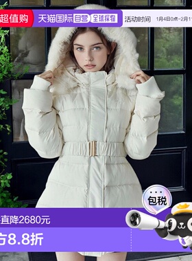 1h可退 日本直邮EATME 女装 修身显瘦羽绒服 可拆卸仿毛领  34256