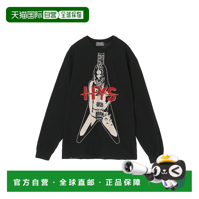 1h可退 日本直邮HYSTERIC GLAMOUR男装原创Flying V图案T恤 宽松