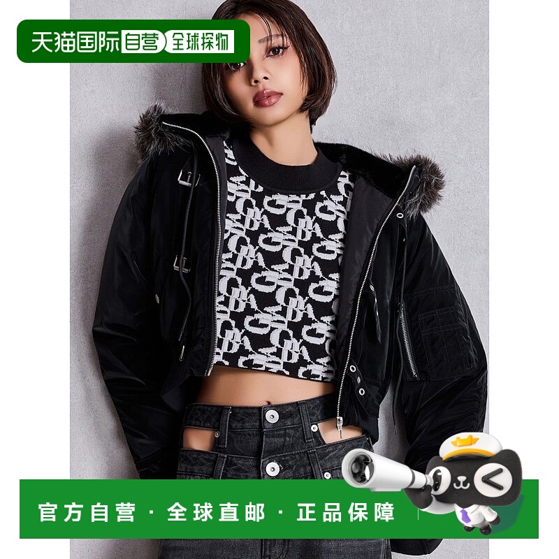 1h可退 日本直邮GYDA 女装 宽松仿毛领短外套 半拉链设计 0725602