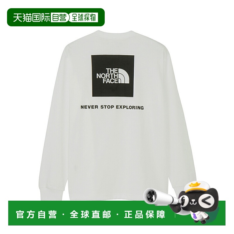 日本直邮The North Face 长袖后背方形徽标 T恤 (NT32442)