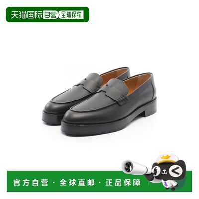 日本直邮中古Hermes爱马仕女S级99新黑色牛皮鞋乐福鞋Loafers女鞋