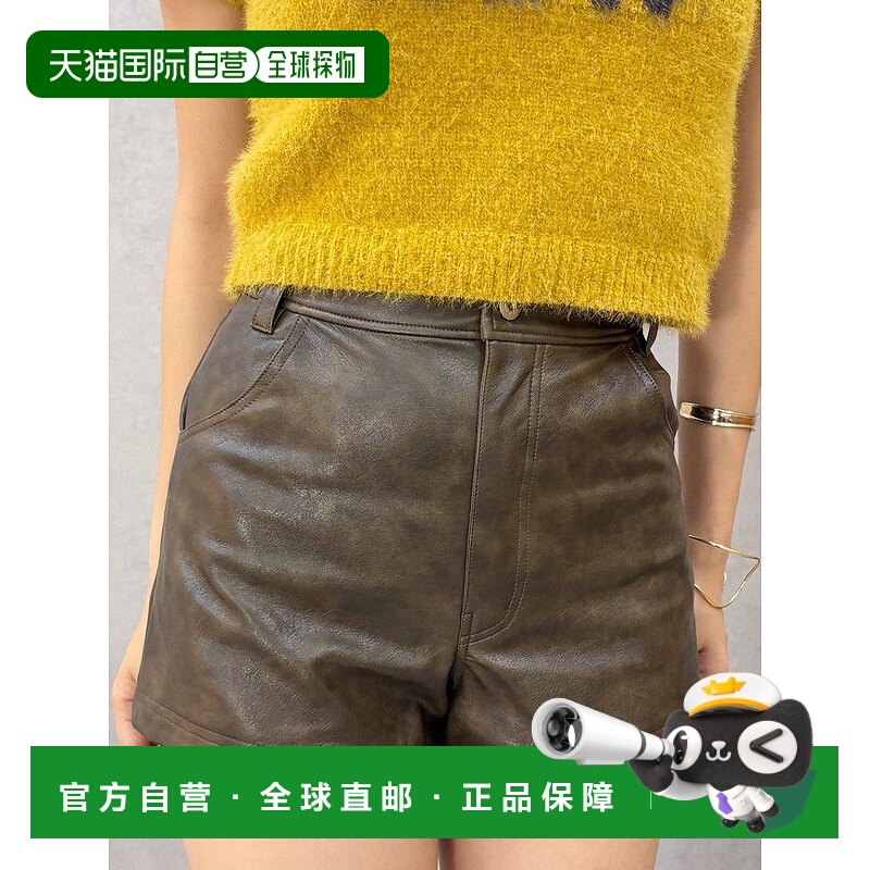 1h可退 日本直邮EVRIS 女装 仿皮紧身短裤 紧致显腿长设计 372550