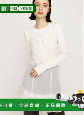 1h可退 日本直邮SLY 女装 蕾丝拼接短款吊带连衣裙 030IAZ333021