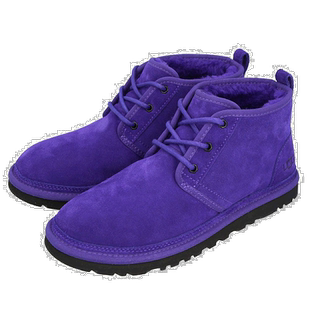 【日本直邮】Ugg女士雪地靴深蓝色系带舒适保暖休闲百搭圆头