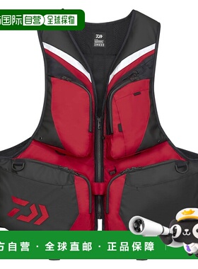 日本直邮DAIWA 救生衣 DF-3324JM 浮水警报背心 L 红色