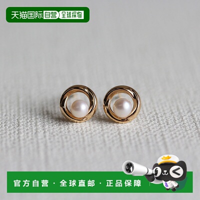 1h可退 日本直邮cui-cui K10YG 黄金淡水珍珠耳环耳钉耳饰