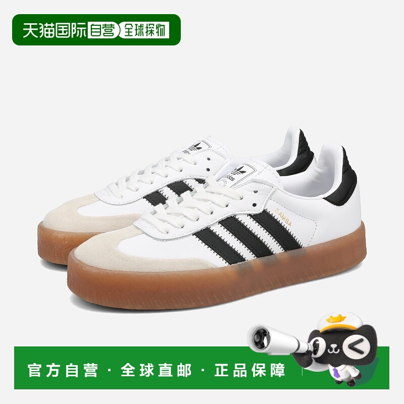 日本直邮adidas SAMBAE 男女低帮运动鞋 FTWR 白色/核心黑色/金属