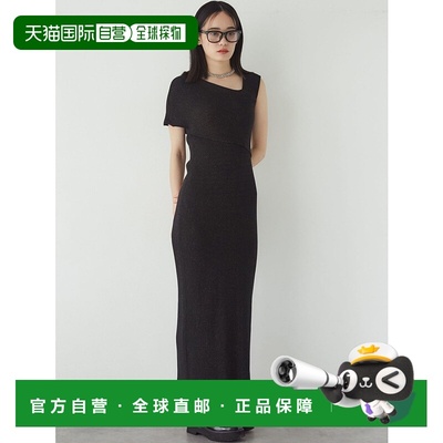 日本直邮LAGUNAMOON 女士不对称亮片针织连衣裙 032450303101尼龙