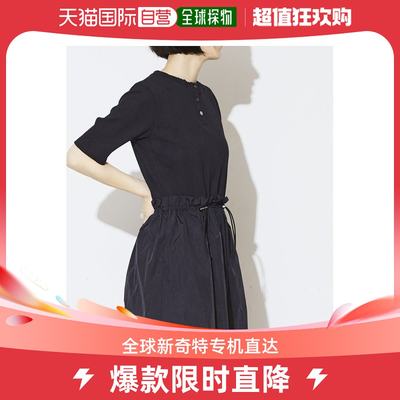 日本直邮CONVERSE TOKYO 女士半袖细纹拼接裙 轻盈透气 高腰设计