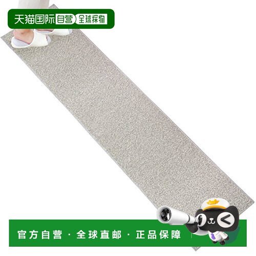 【日本直邮】Oka 厨房地垫 PLYS base 45×240cm 灰色 可洗 日本