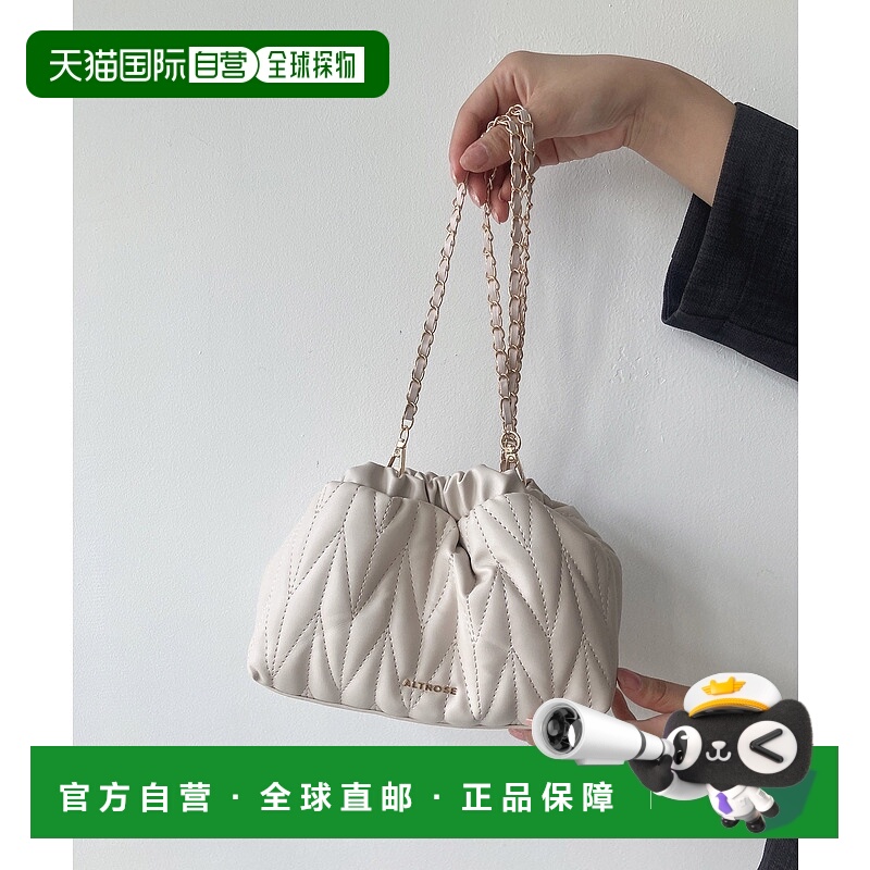 1h可退 日本直邮AS KNOW AS plus 女士菱格纹双肩抽绳包 ZT8710