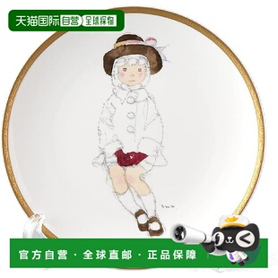 Narumi鸣海2022年份盘经典装饰盘子艺术收藏摆件圆盘21cm茶帽少女