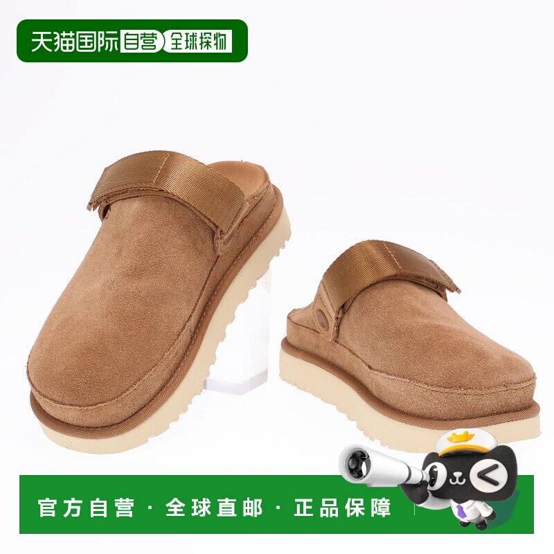 日本直邮UGG “GOLDENSTAR CLOG” 女士轻绒面革凉鞋带厚底后跟带图片