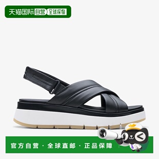 日本直邮Clarks其乐 Tuscan Cross 皮革 轻便复古 一字带凉鞋 5.5
