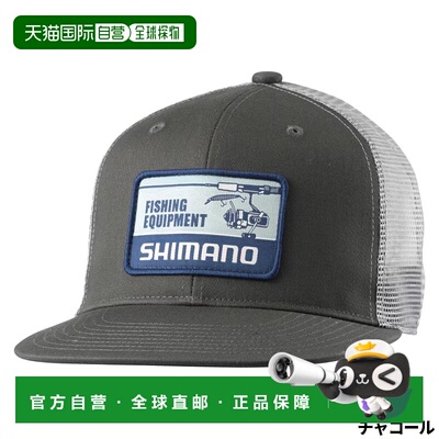 日本直邮Shimano Cap Graphic Flat Mesh Cap M Charcoal CA-067Y