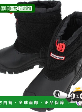 日本直邮Hunter 儿童 Little Wanderer 夏尔巴雪地靴黑色 K Litte