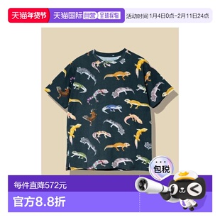 日本直邮日潮 go slow caravan美国棉满版印花图鉴短袖T恤男北面