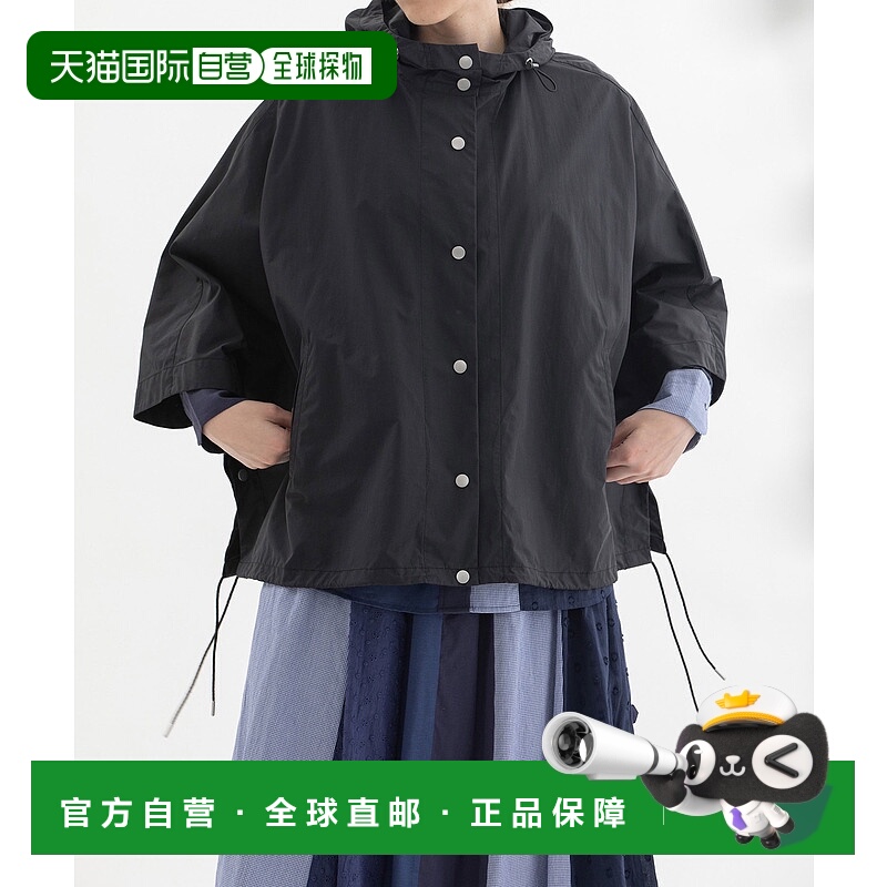 1h可退 日本直邮nop de nod 女士立领纽扣袖口 poncho 外套 25150