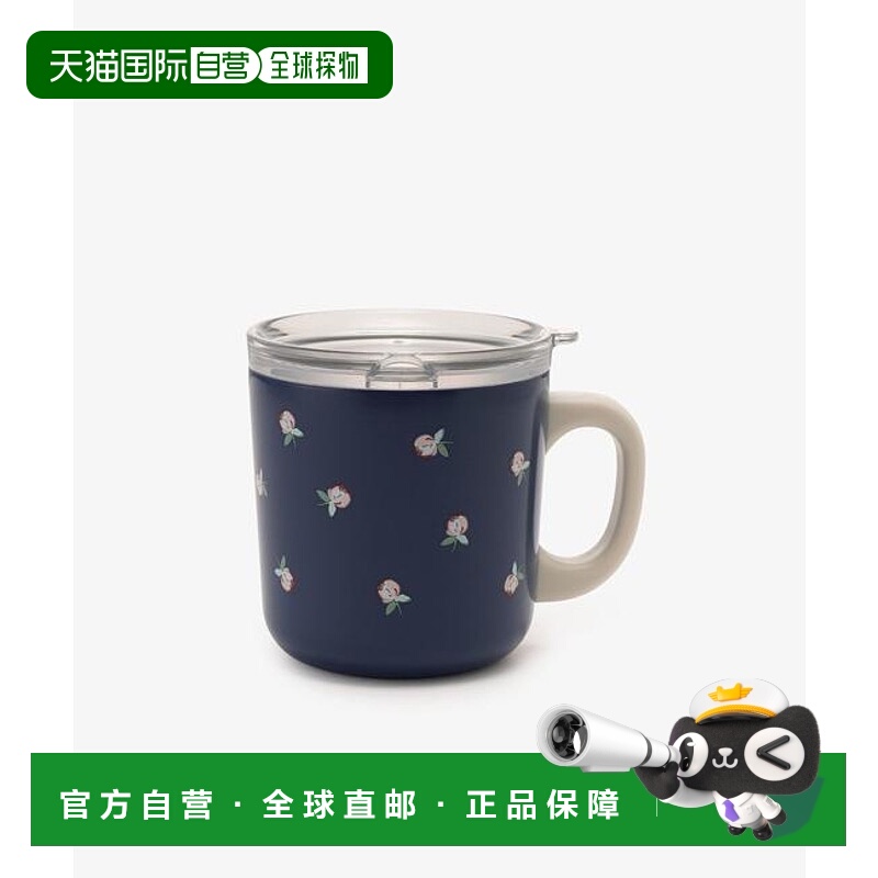 1h可退 日本直邮Afternoon Tea 经典玫瑰带盖不锈钢马克杯微波炉