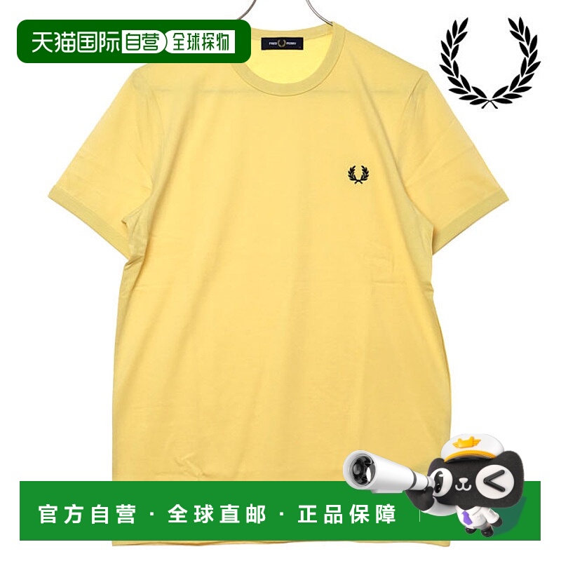 日本直邮Fred Perry Ringer T恤 [M3519-X83 SS25Q2] 男士冠军金