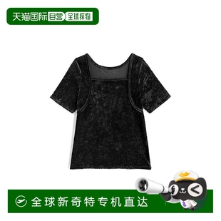 日本直邮日潮 zi463 GRL 闪亮天鹅绒方领上衣