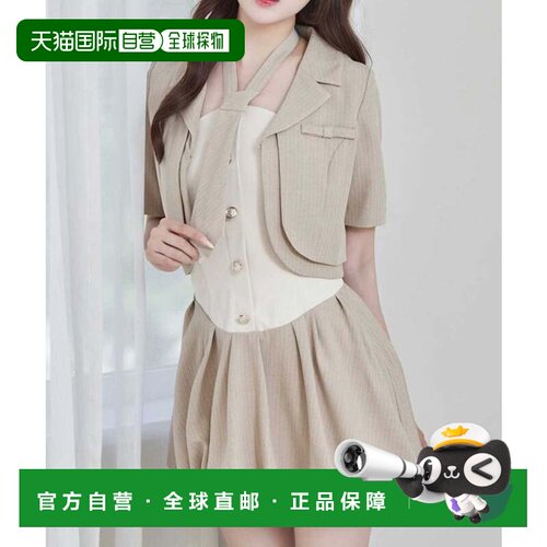日本直邮NICE CLAUP Belle Charme 抹胸连衣裙与领带套装 BE